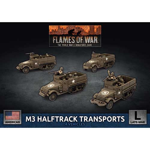 US M3 Halftrack Transport Platoon